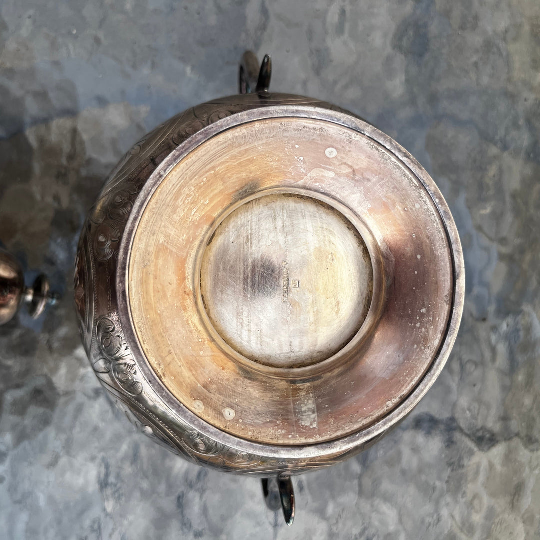 Sucrier A Boulenger metal argenté XIXe