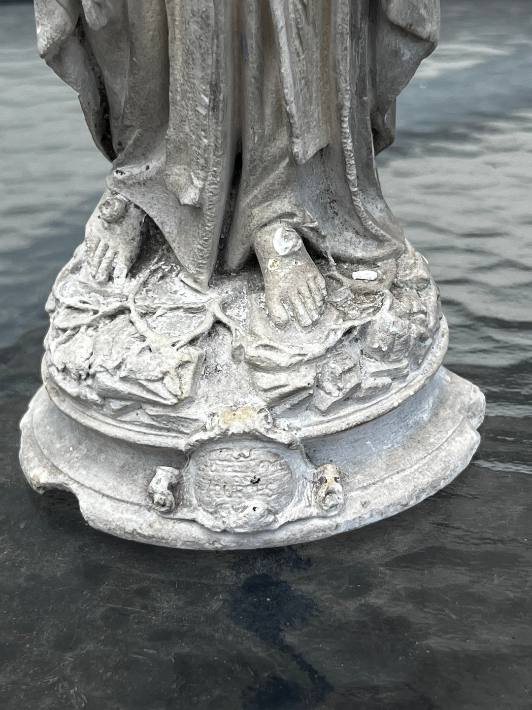 Sculpture Notre Dame De Lourdes De Casciani  En Plâtre