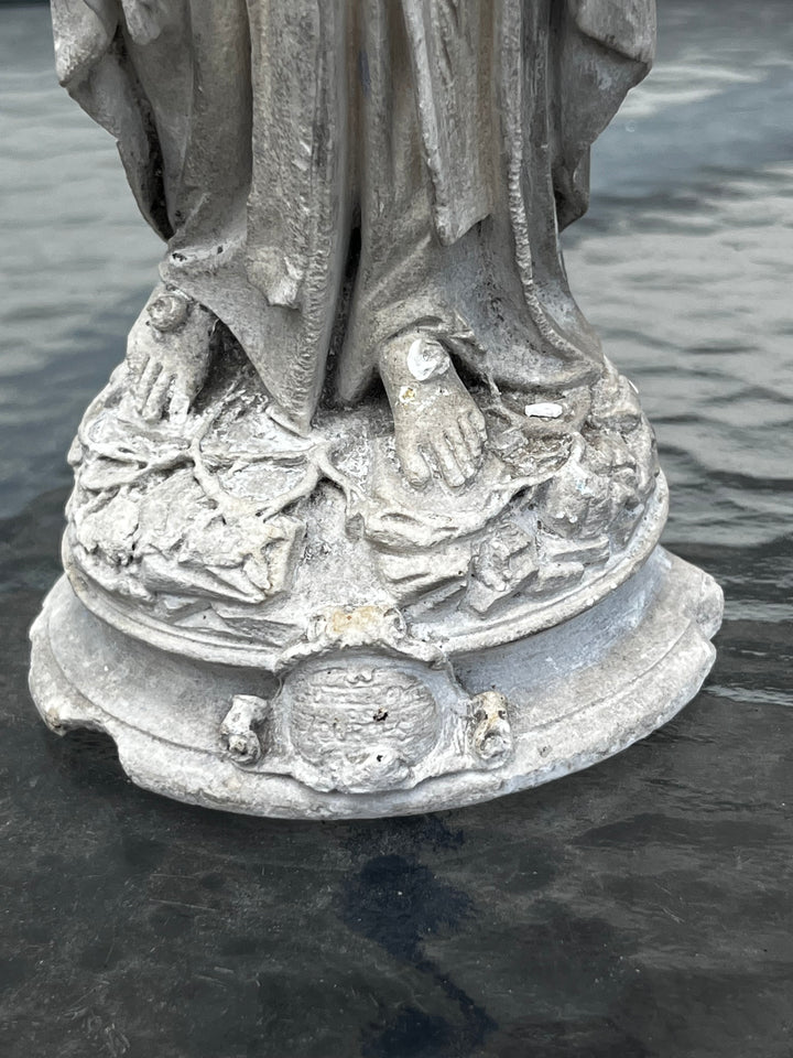 Sculpture Notre Dame De Lourdes De Casciani  En Plâtre