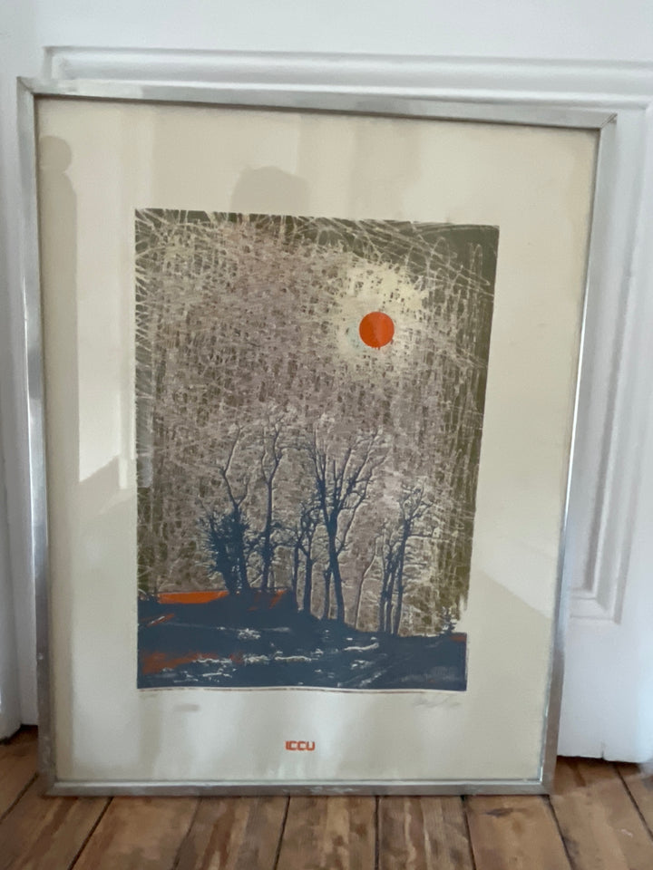 lithographie italienne de 1979 par Mario Moteni