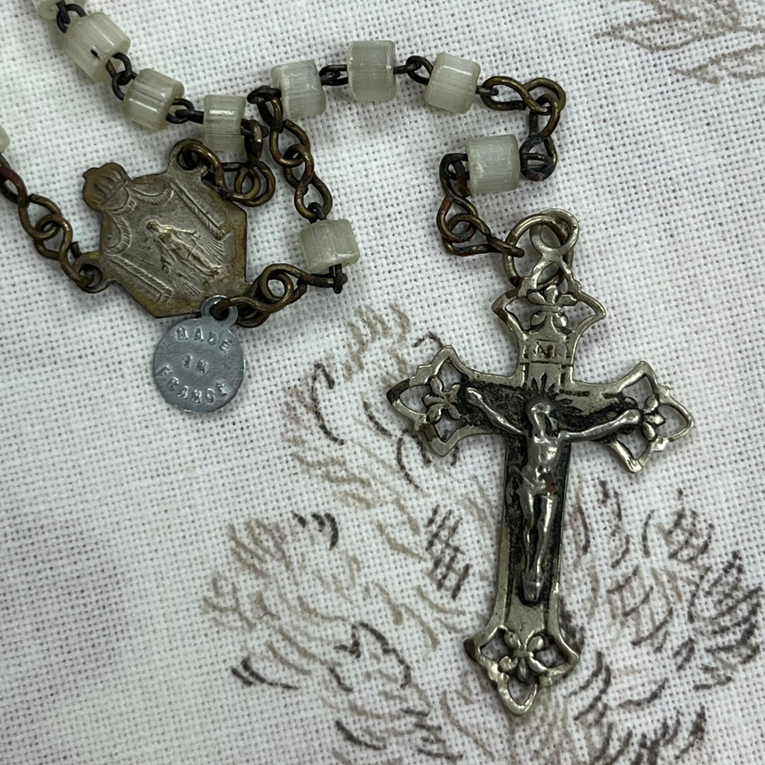 Lourdes rosary in mother -of -pearl