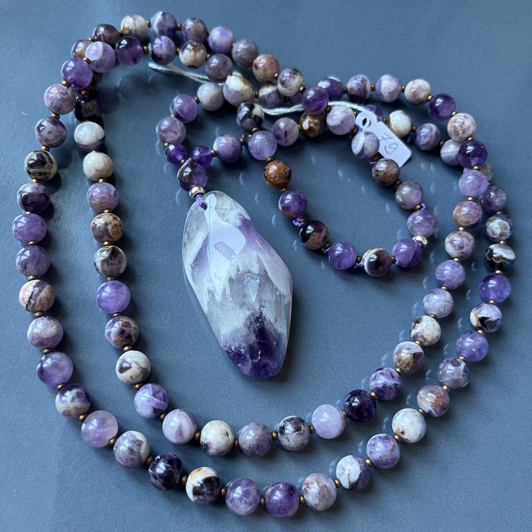 Collier MALA avec pendentif en améthyste
