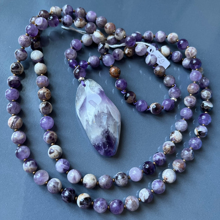 Collier MALA avec pendentif en améthyste