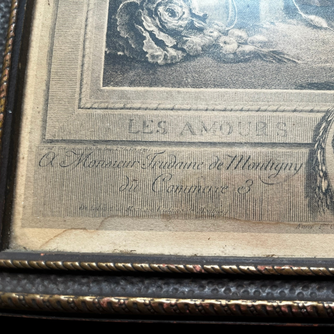 Estampe les Amours Champêtres par Choffard 1767