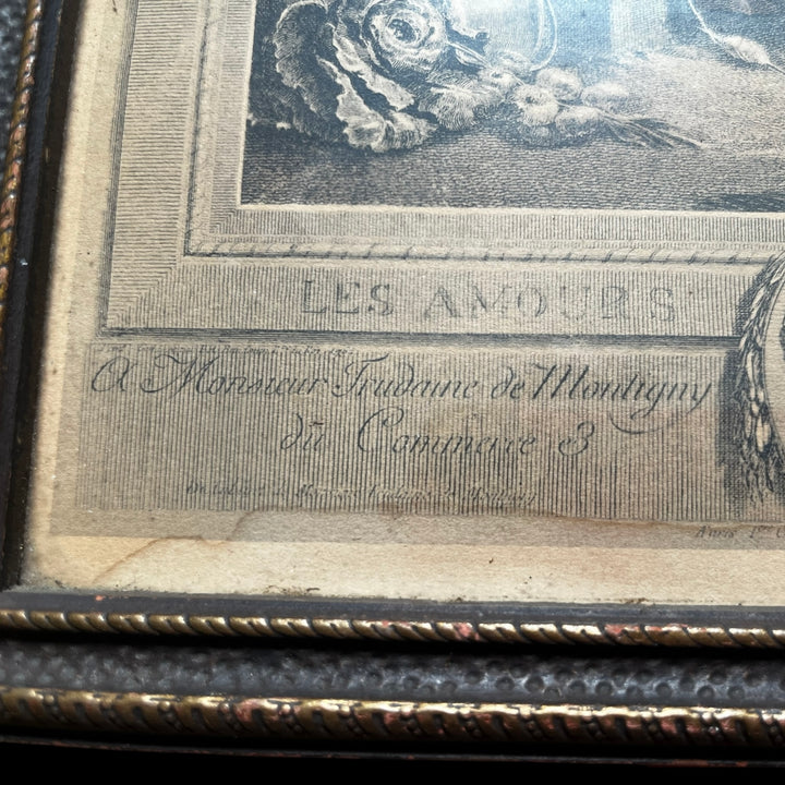 Estampe les Amours Champêtres par Choffard 1767
