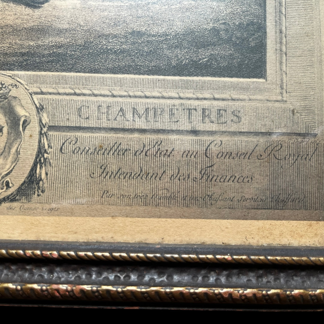 Estampe les Amours Champêtres par Choffard 1767