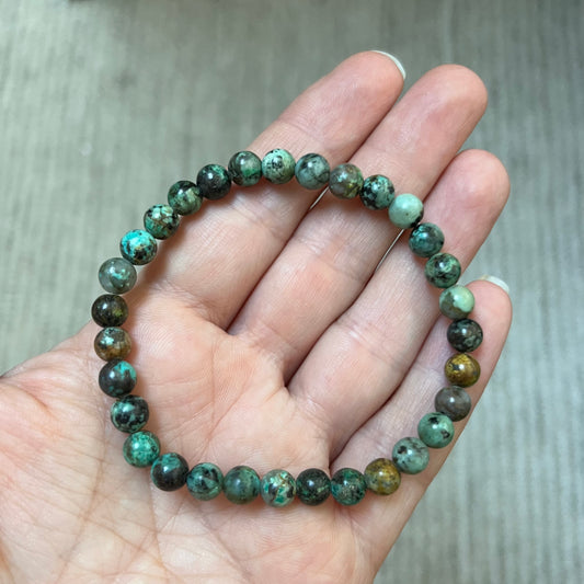 TURQUOISE bracelet with 6mm ball stones