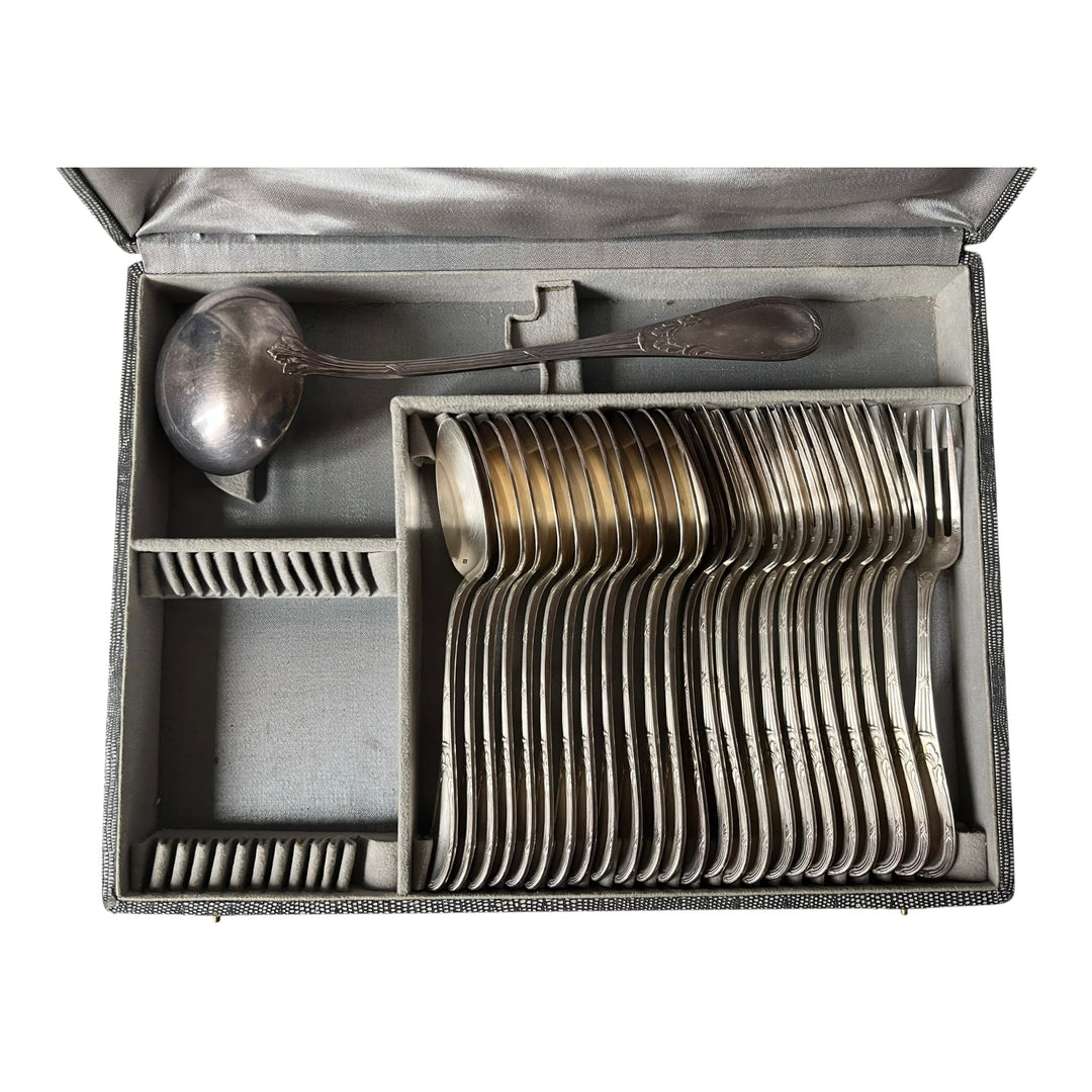 Ménagère Saglier Frères art nouveau metal argenté 25 pieces