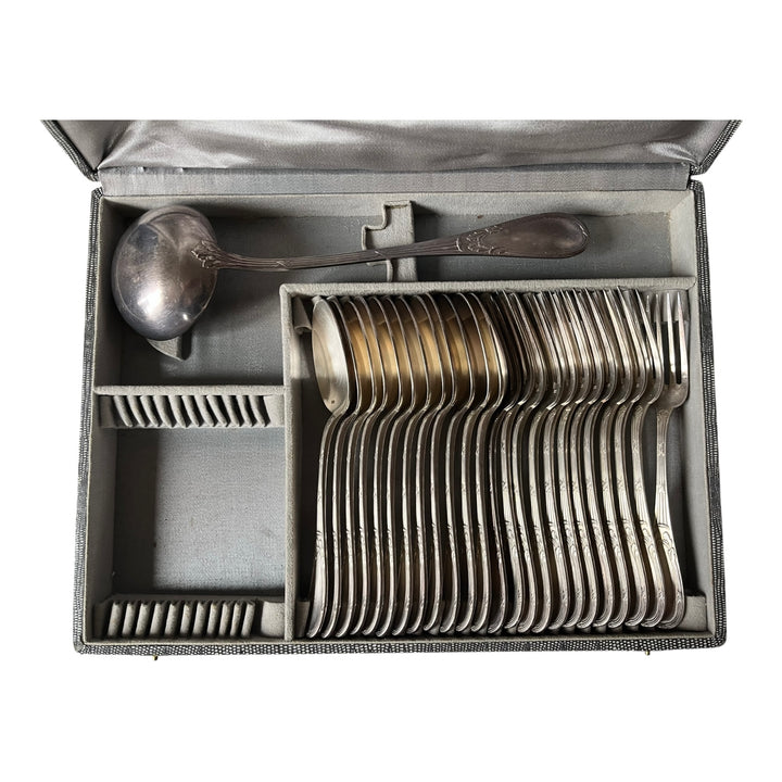 Ménagère Saglier Frères art nouveau metal argenté 25 pieces