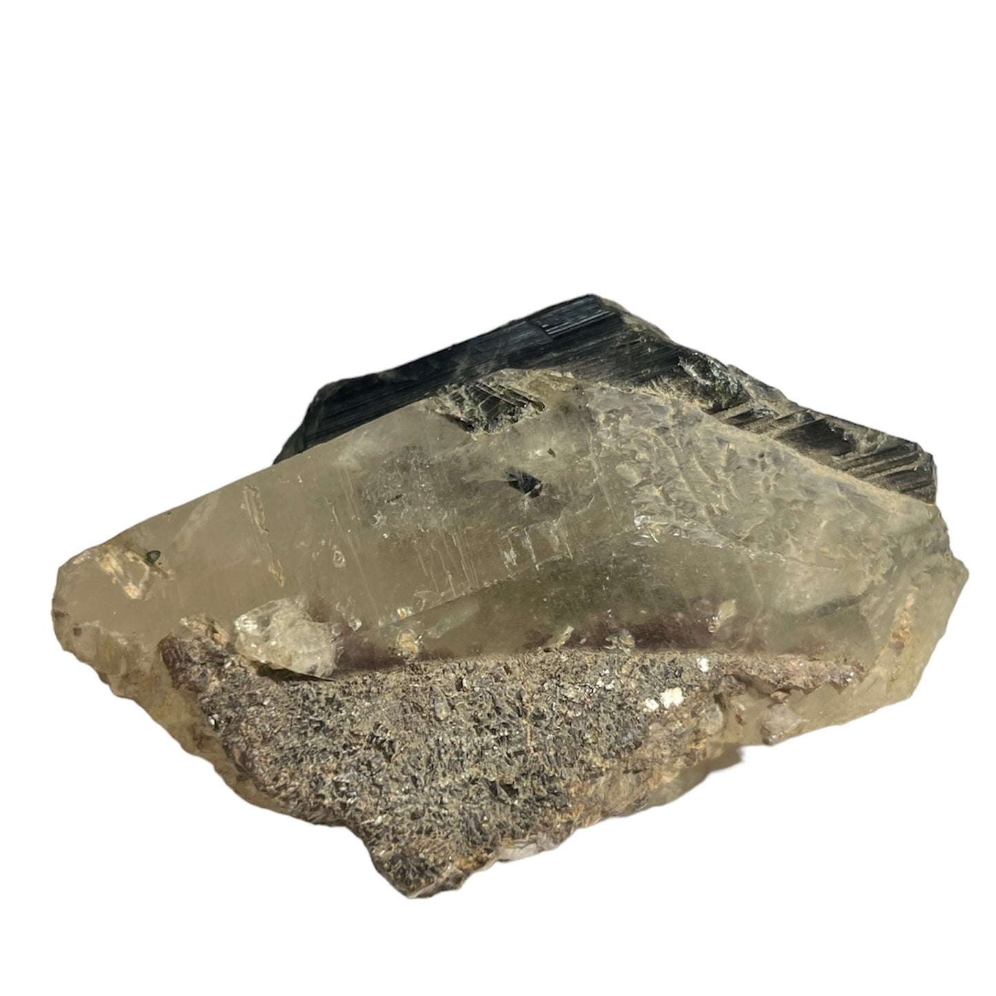 Epidote sur quartz minas Gerais Brésil C37