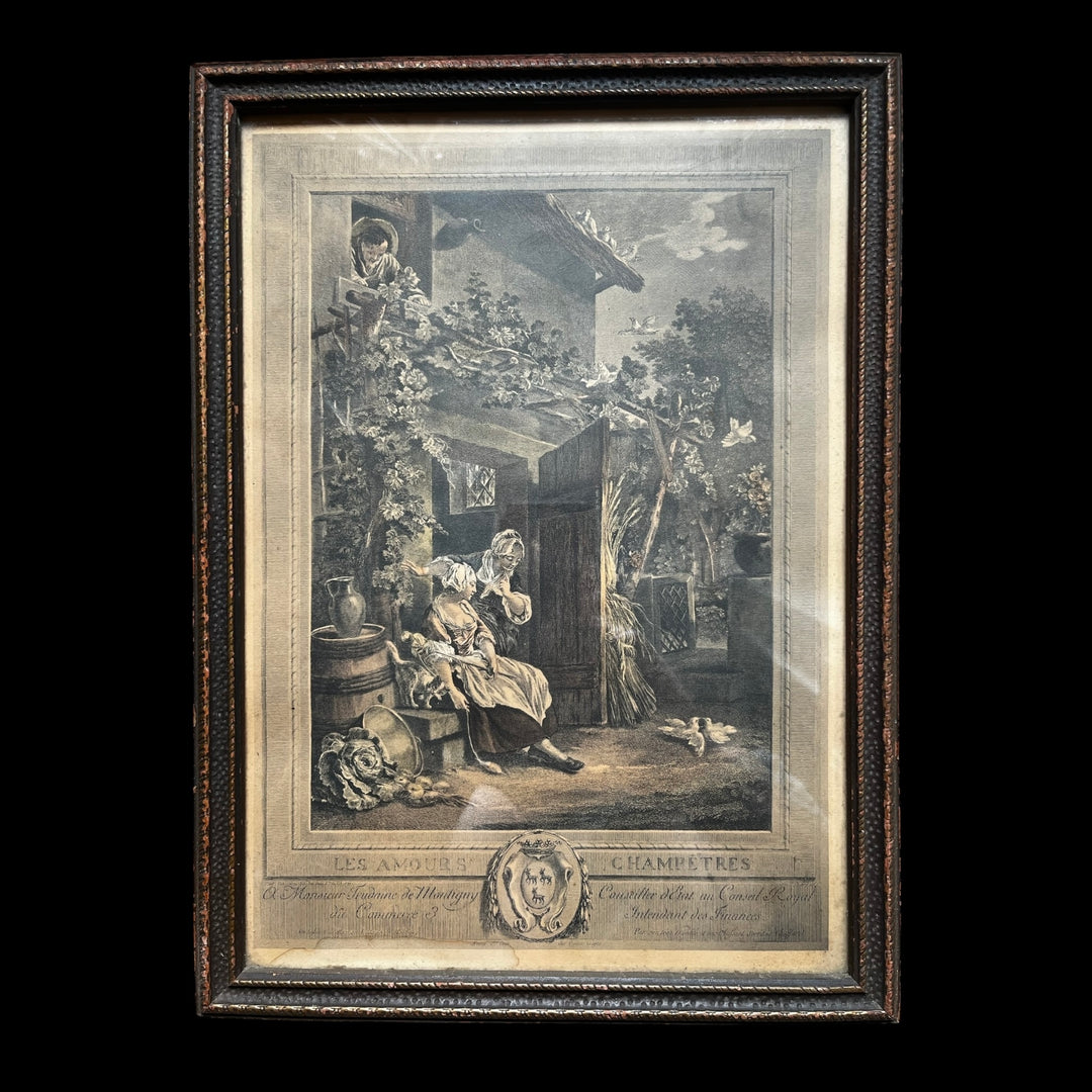 Estampe les Amours Champêtres par Choffard 1767