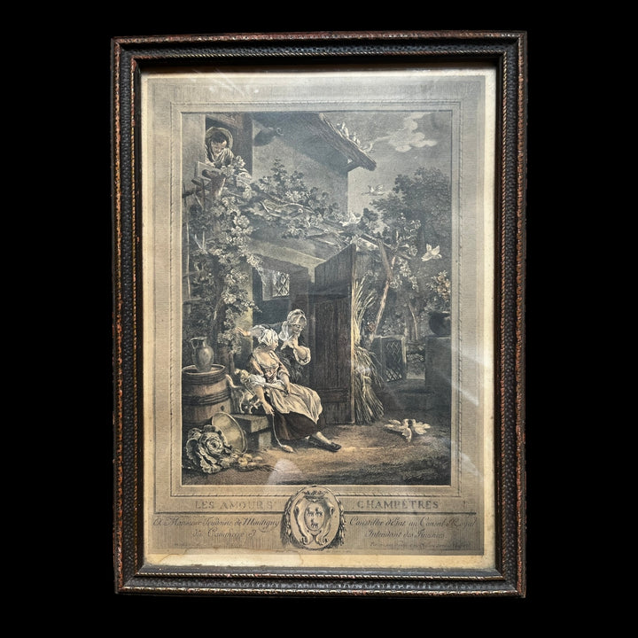 Estampe les Amours Champêtres par Choffard 1767