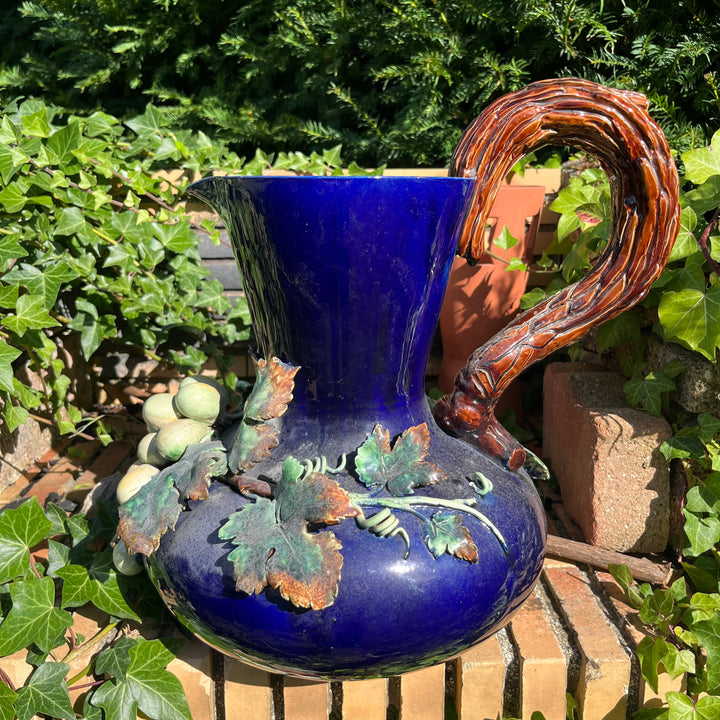 Vin pitcher in male painted by Thomas Sergeant, France, 19th century