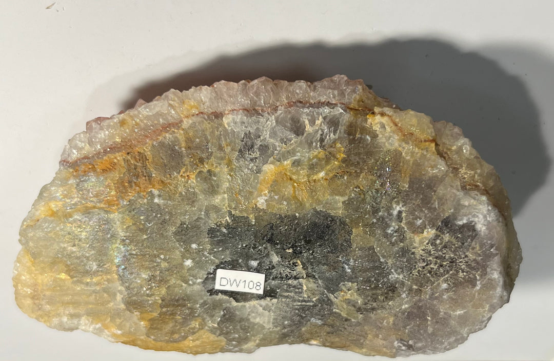 Quartz Eisenkiesel sur fluorite Bavière Allemagne DW108