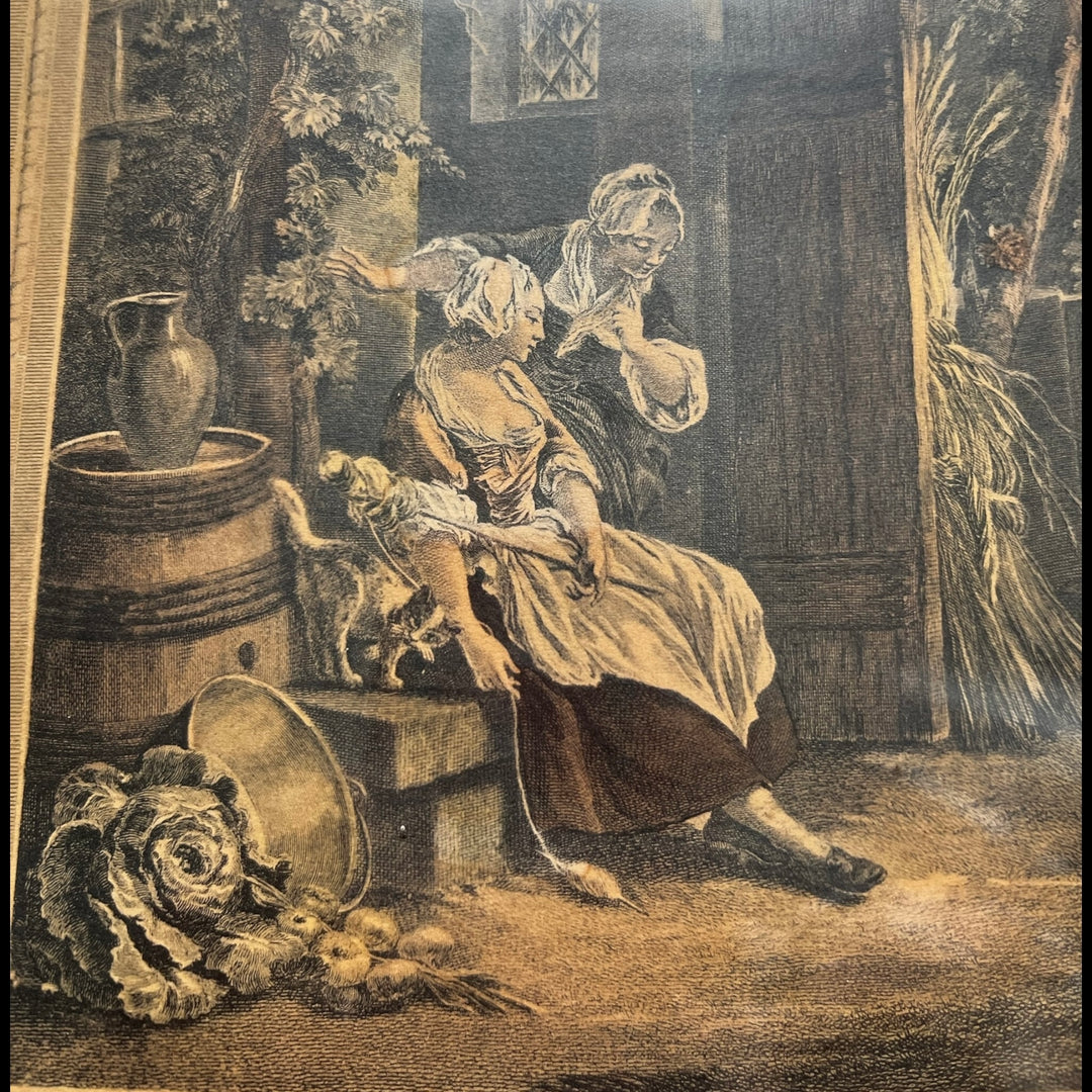 Estampe les Amours Champêtres par Choffard 1767