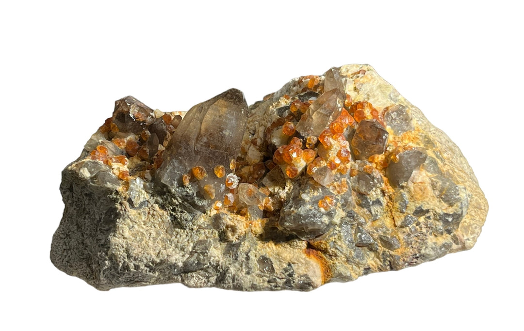 Spessartine quartz fumé, feldspar Chine DA191