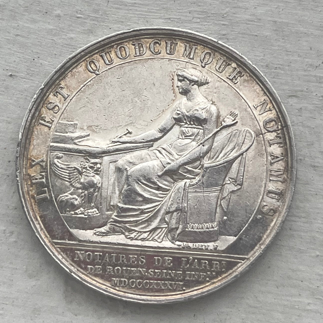 Silver Token, Notare Louis Philippe Rouen Lampe