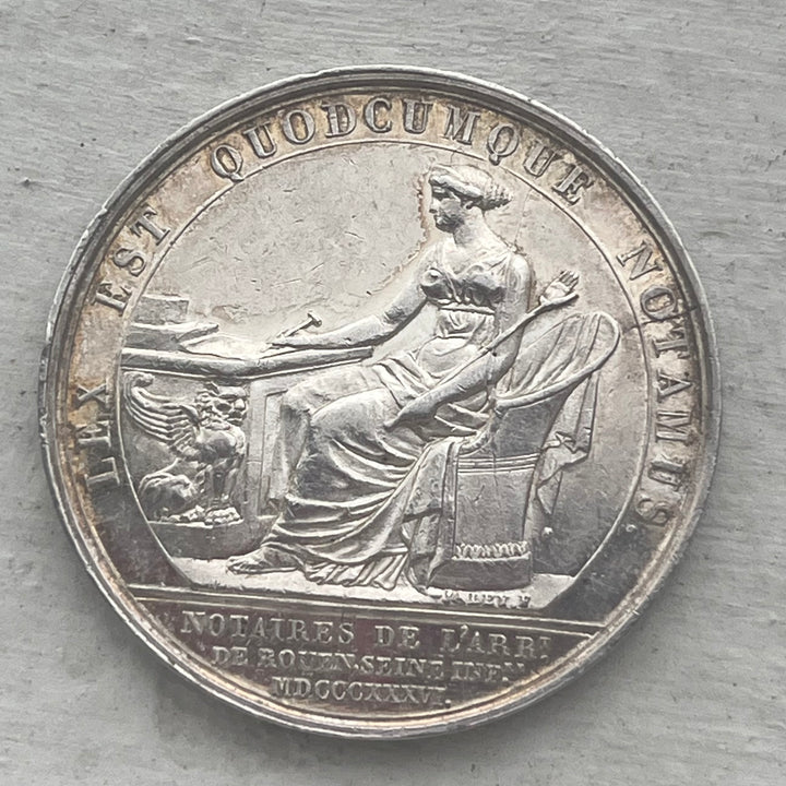 Silver Token, Notare Louis Philippe Rouen Lampe