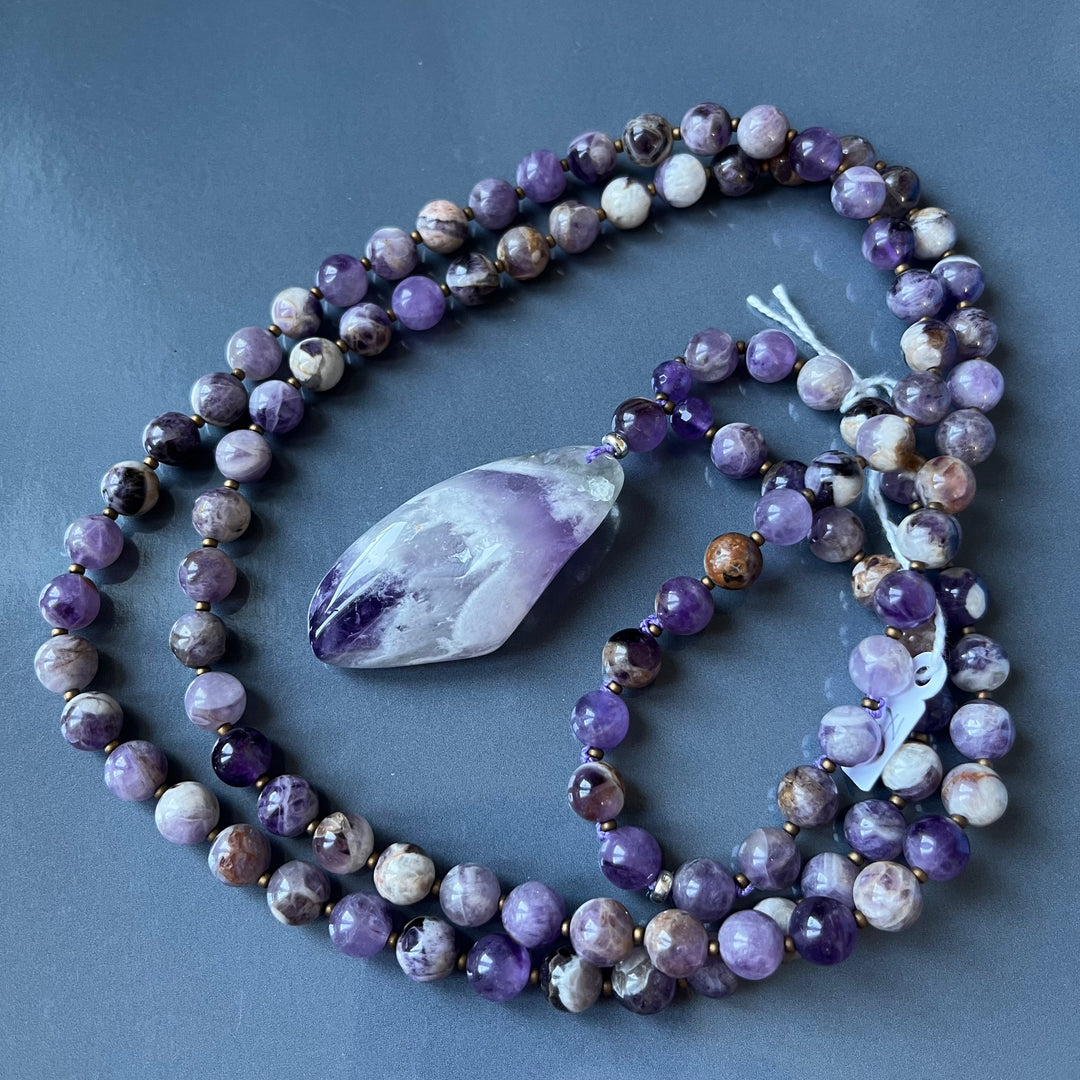 Collier MALA avec pendentif en améthyste