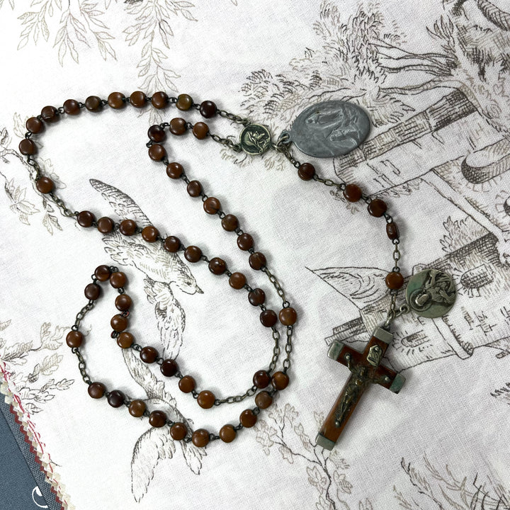 heavy boxwood rosary XIXth