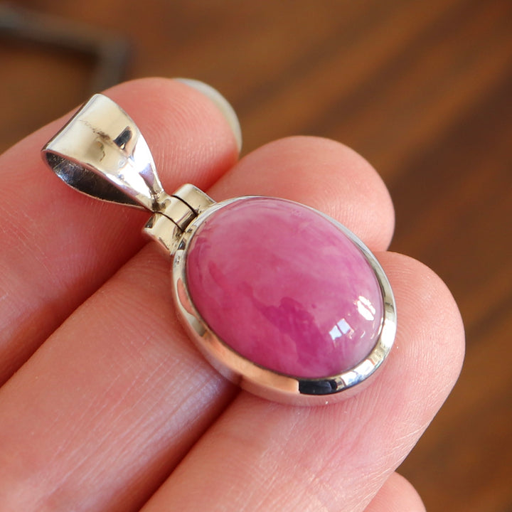 Pendentif en argent avec rubis PS050