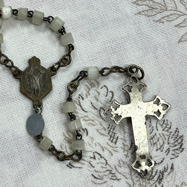 Lourdes rosary in mother -of -pearl