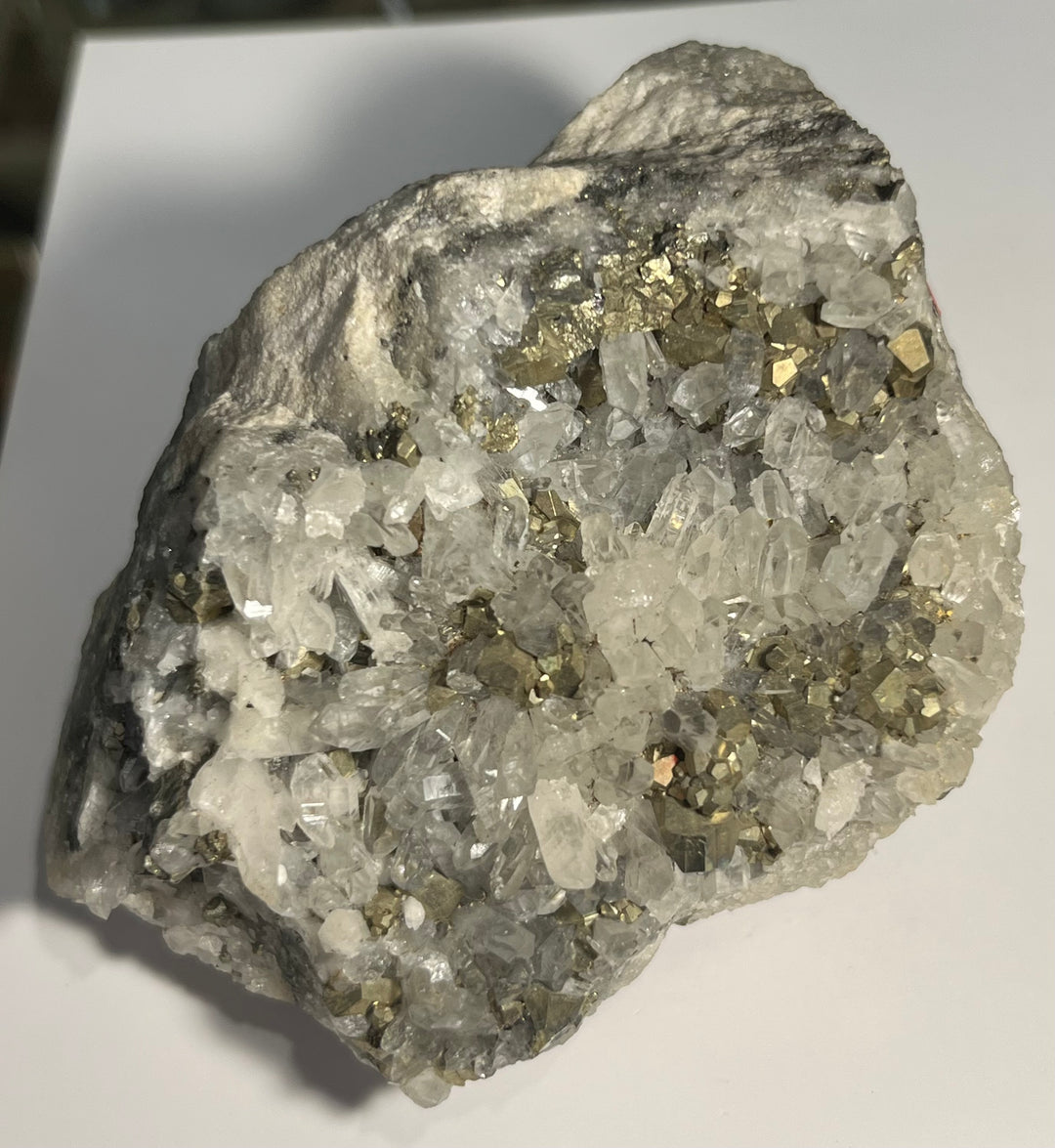 Pyrite quartz cristal de roche  Roumanie DB64