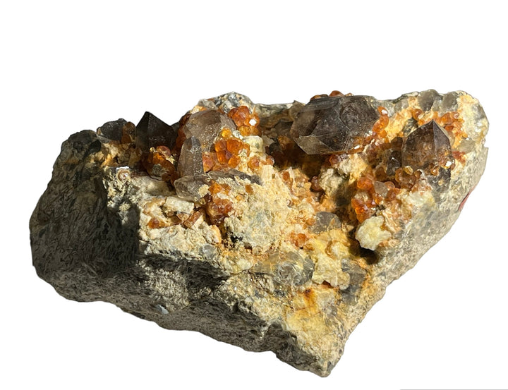 Spessartine quartz fumé, feldspar Chine DA191