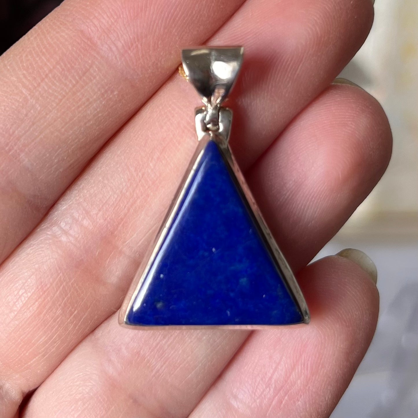 Pendant with lapis lazuli in silver PS017