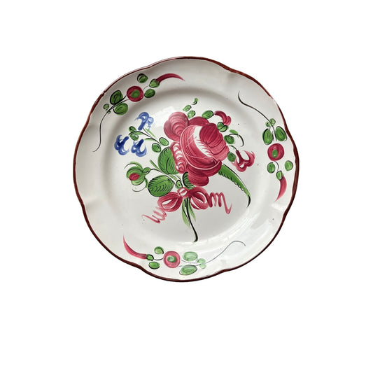 Plate with the Faience des Islettes rose around 1800