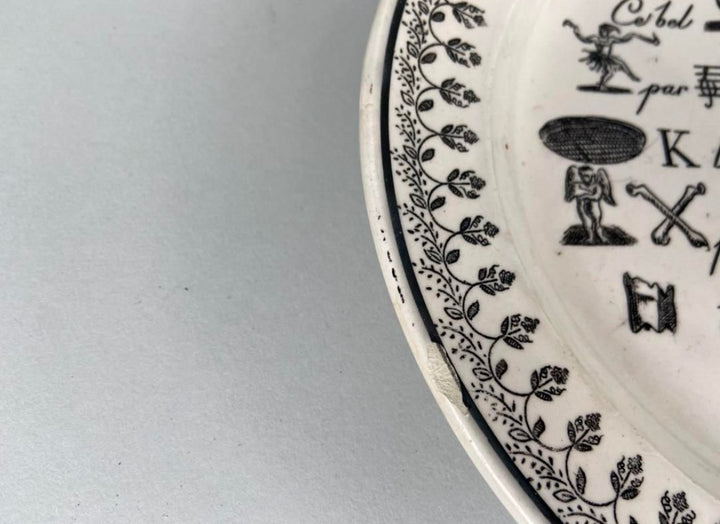 9 assiettes parlantes à rébus années 1830