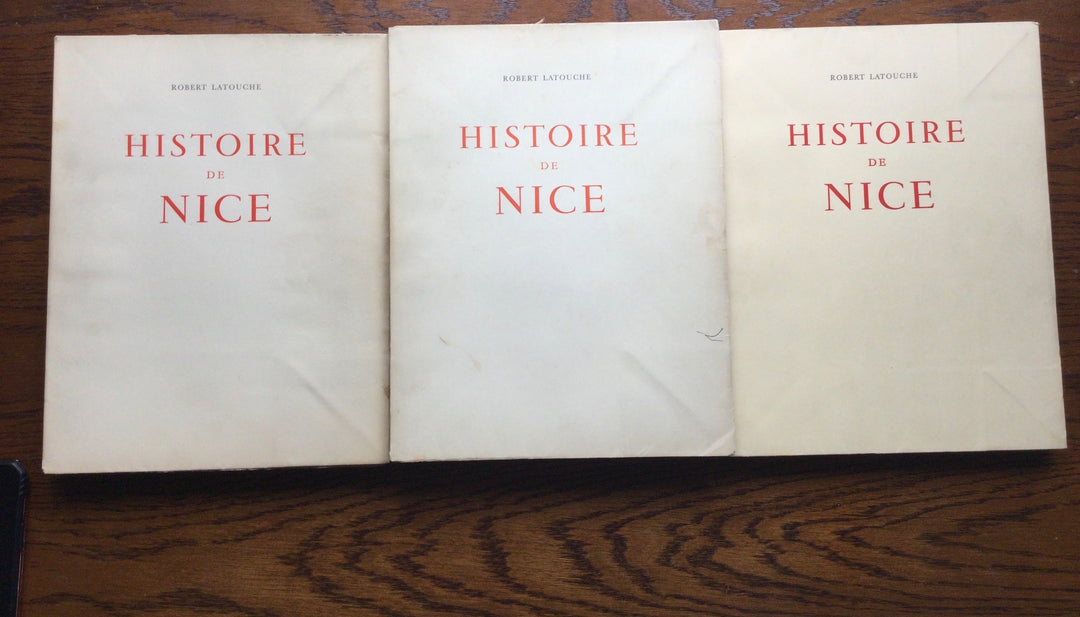 Histoire de Nice par Robert Latouche 3 tomes