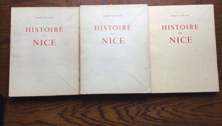 Histoire de Nice par Robert Latouche 3 tomes