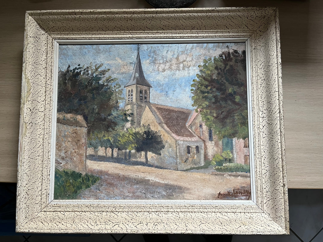 Tableau église de choisel  d’Annette landry