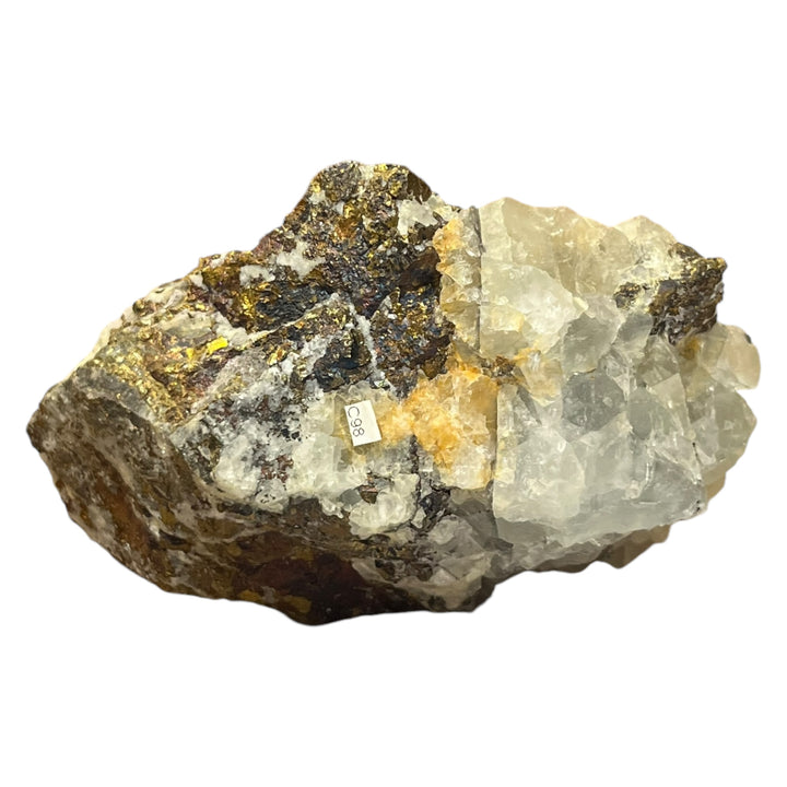 Chalcopyrite sur fluorine Mine du Burc Tarn France C98