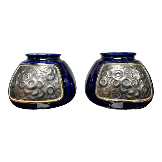pair of Ditmar urbach vases in art deco ceramic Czechoslovakia