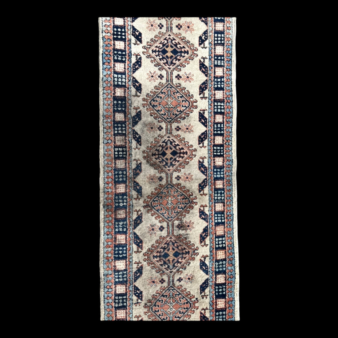 Ancien Tapis de couloir Heriz en laine 547 x 72