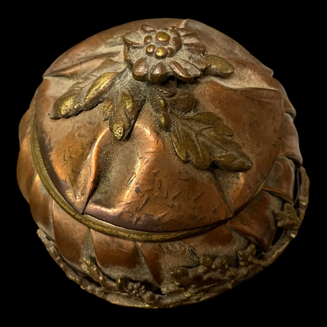 pot-pourri Art Nouveau cuivre