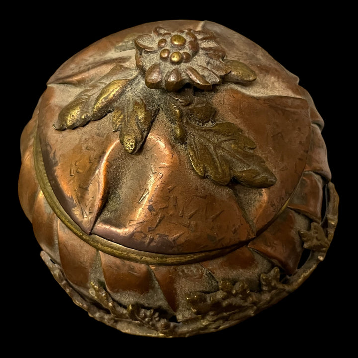 pot-pourri Art Nouveau cuivre
