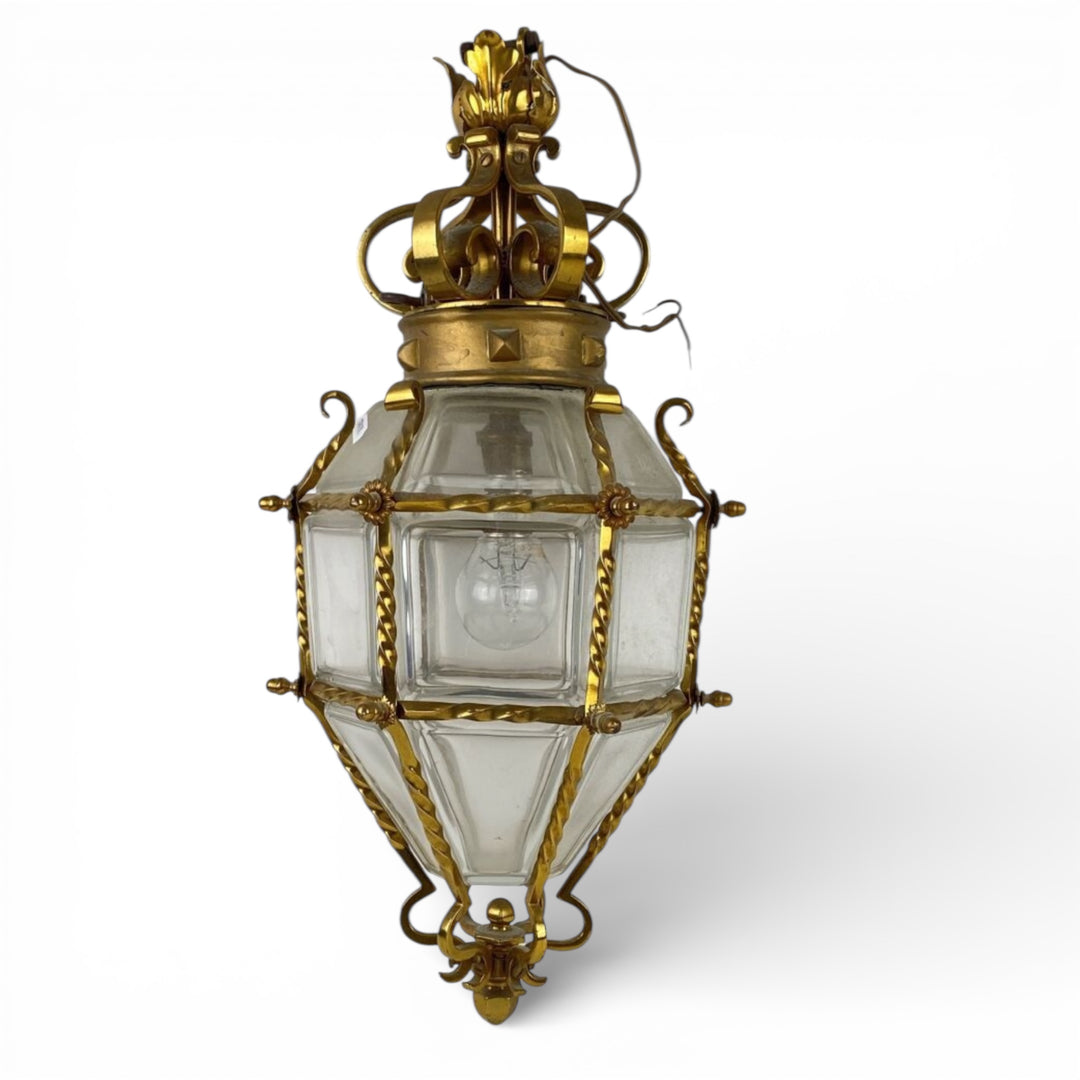 lanterne fin XIXe en cristal de baccarat