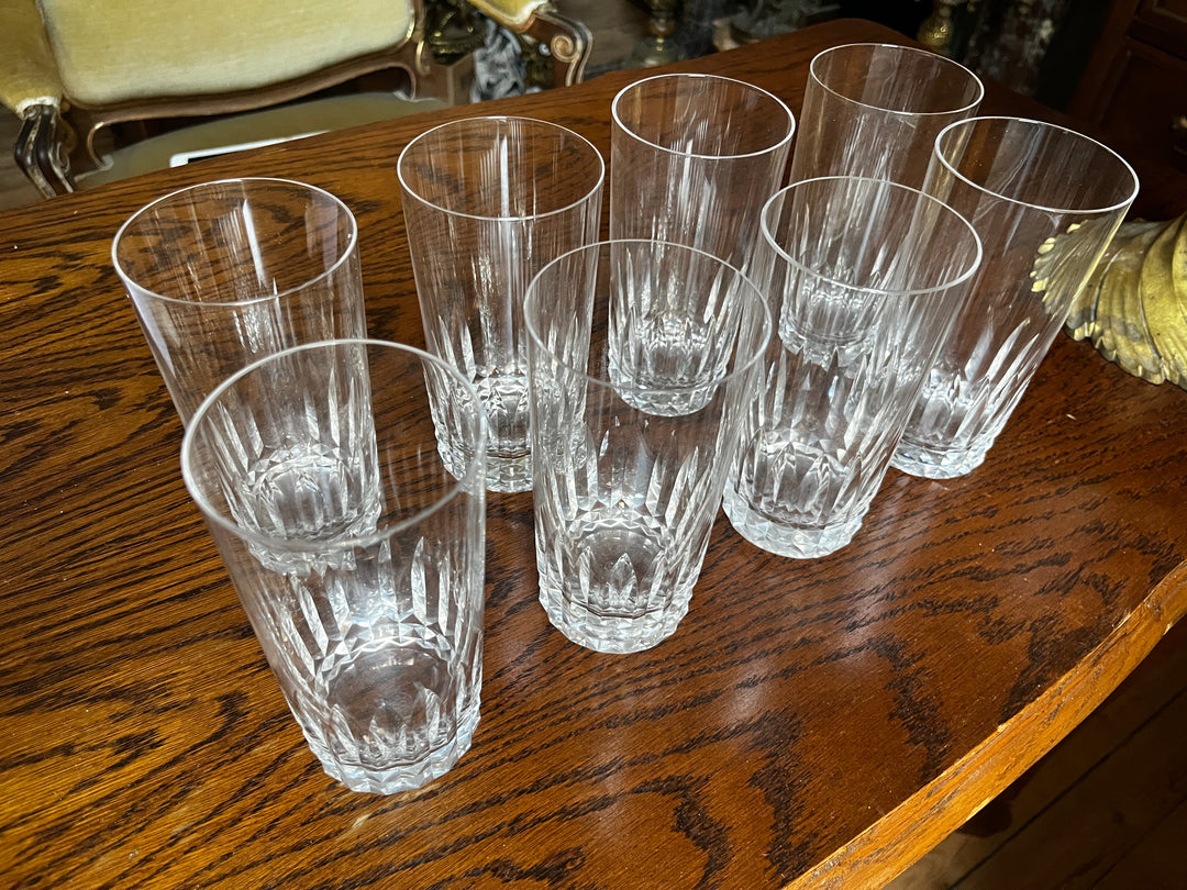 8 verres à orangeade ou bière baccarat Piccadilly art déco