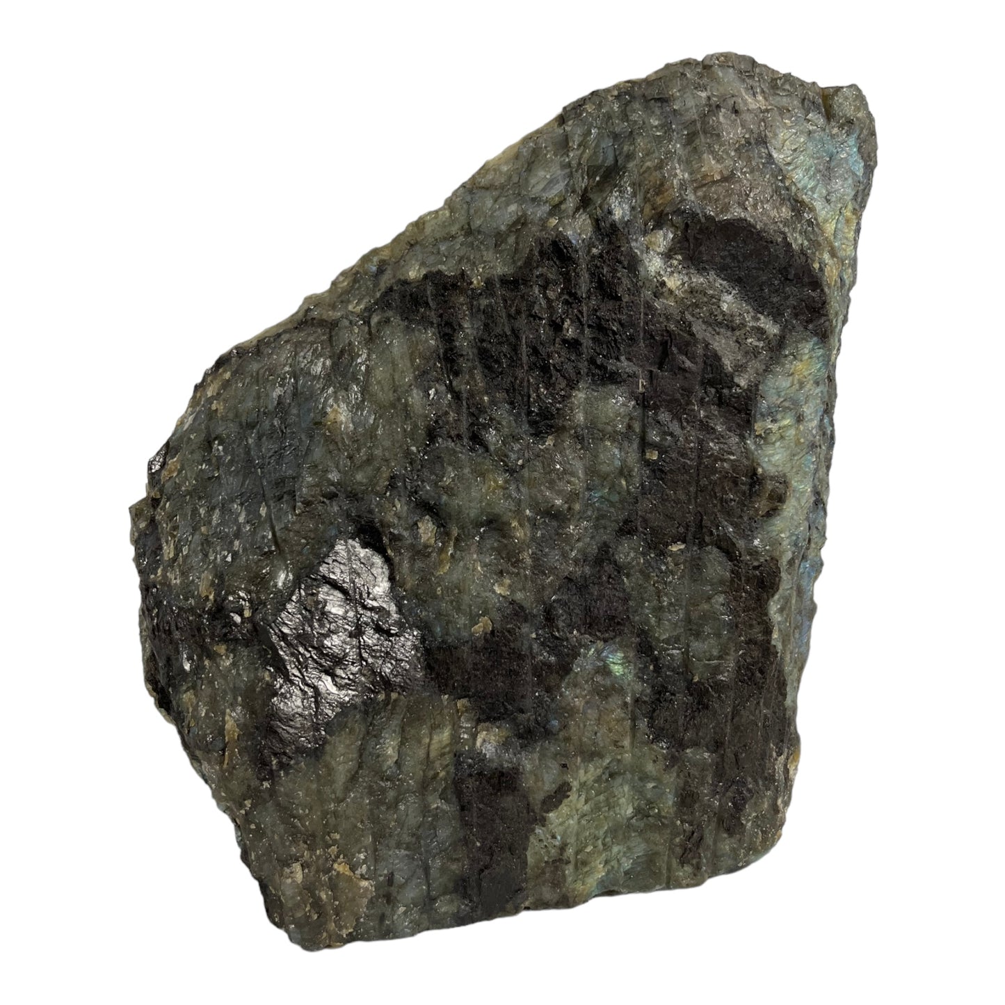 Grande labradorite de Madagascar 10,8 kg  une face polie