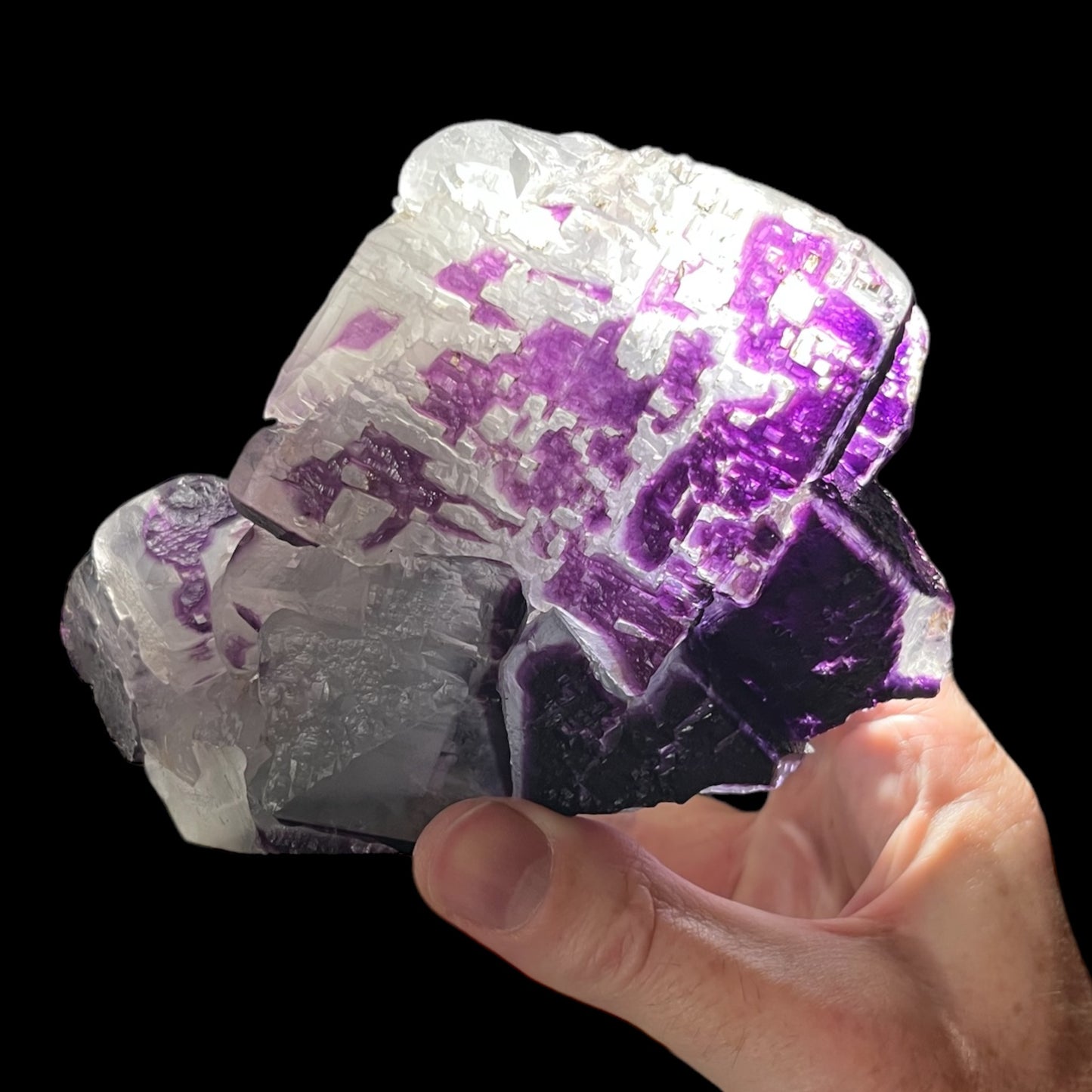 Fluorite bicolore Camissinone mine, Lombardie, Italie DA217