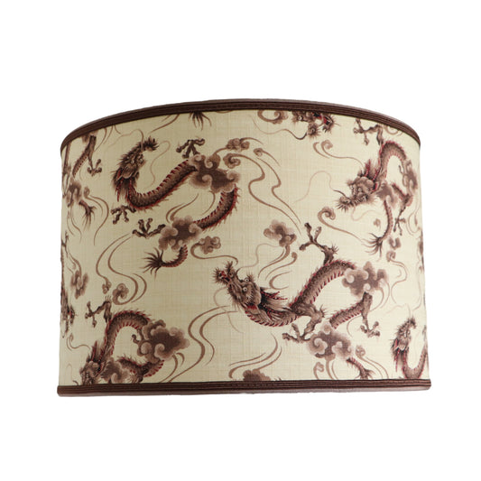 DRAGONS lampshade laminated in Japanese fabric, ref D4