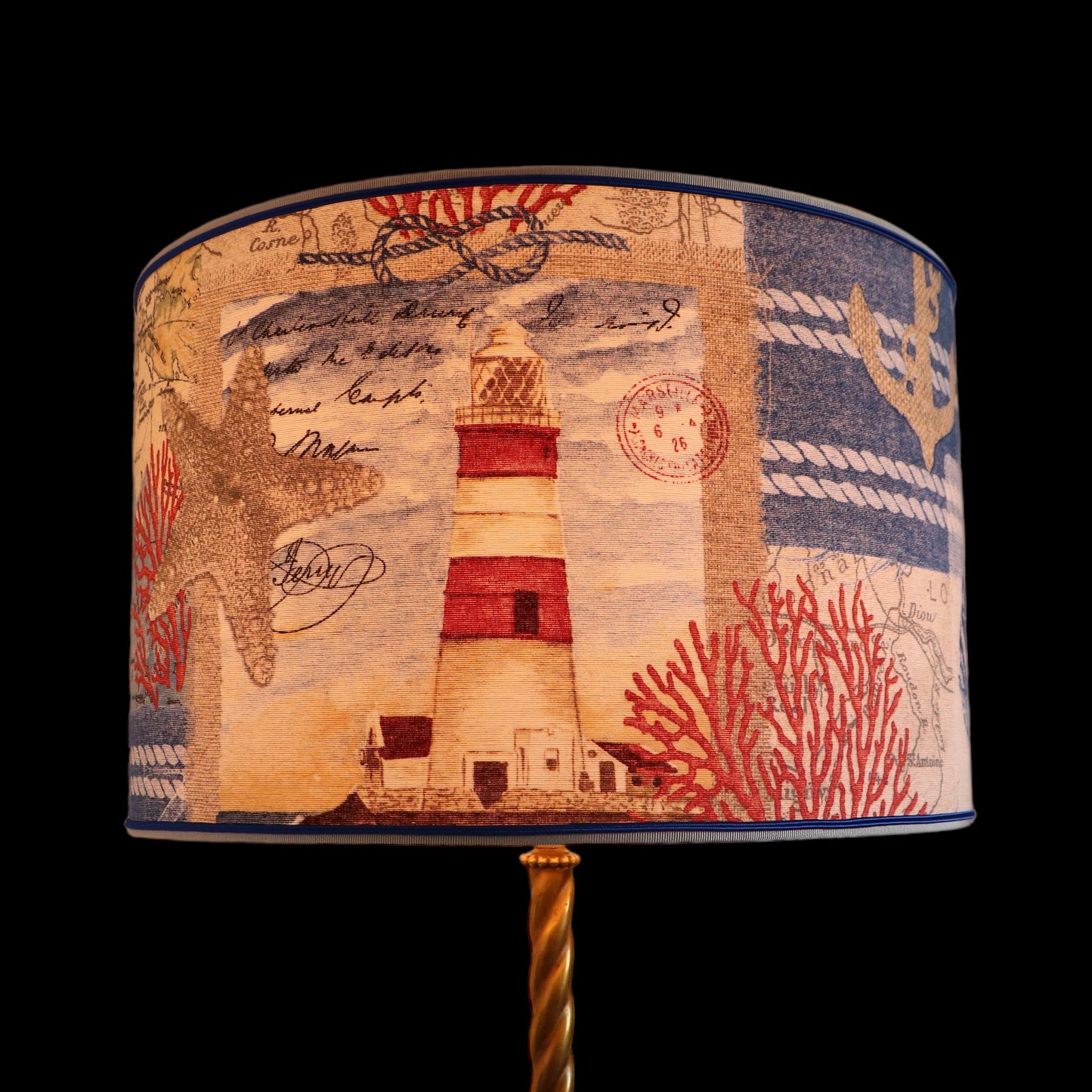 Abat-jour PHARE contrecollé en tissu, 40 cm