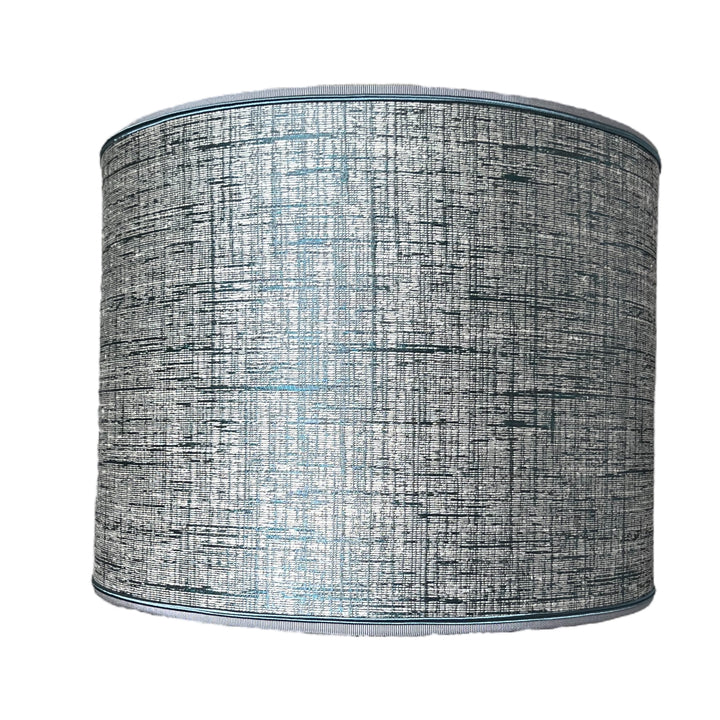 Laminated fabric lampshade, grey-blue, 35 cm