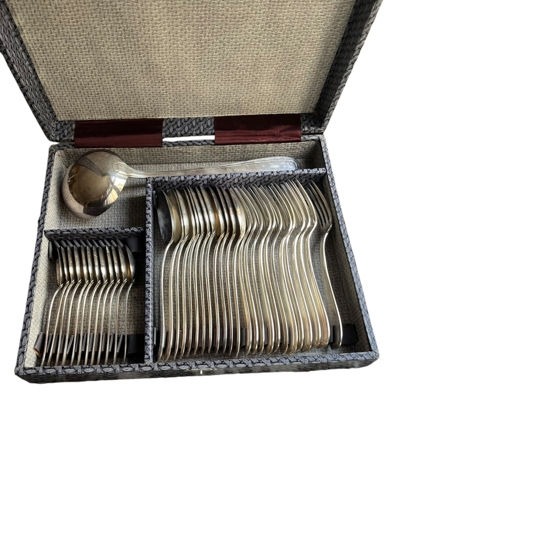 Ménagère art deco DIXI métal argenté 37 pièces