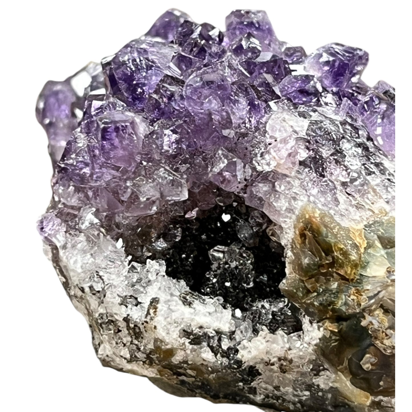 Druse Fantomist und Hämatit Amethyst Brazil AM56