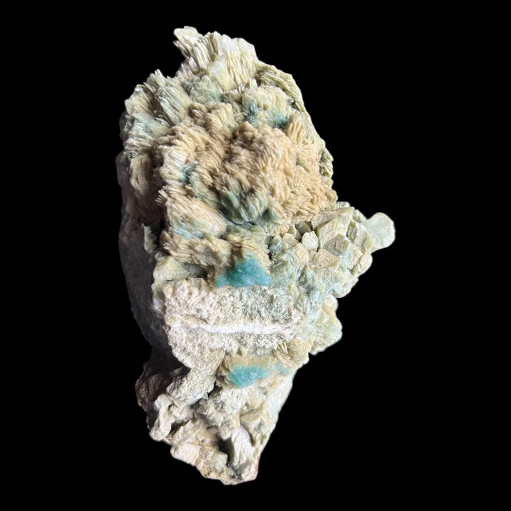 Селадонит в Heullandite, Stilbit Nashik India DW209
