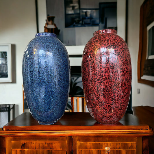 pair of modern ceramic vases